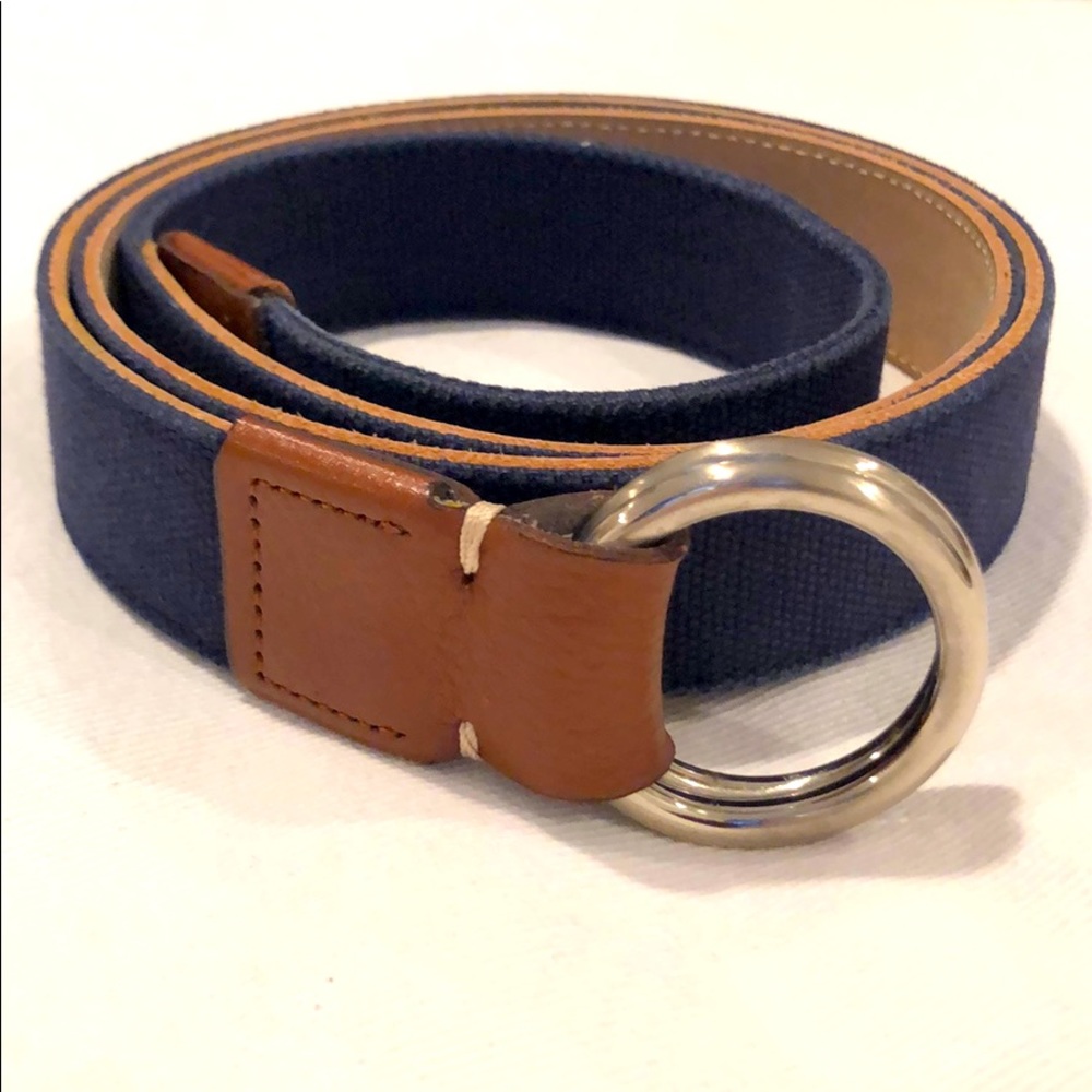 Peter Millar O Ring Belt, Navy